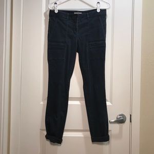 Navy LOFT Cropped Pants